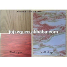 PE coated aluminum panel with marble design on both sides